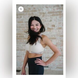 Stylish Cream Sports Bra